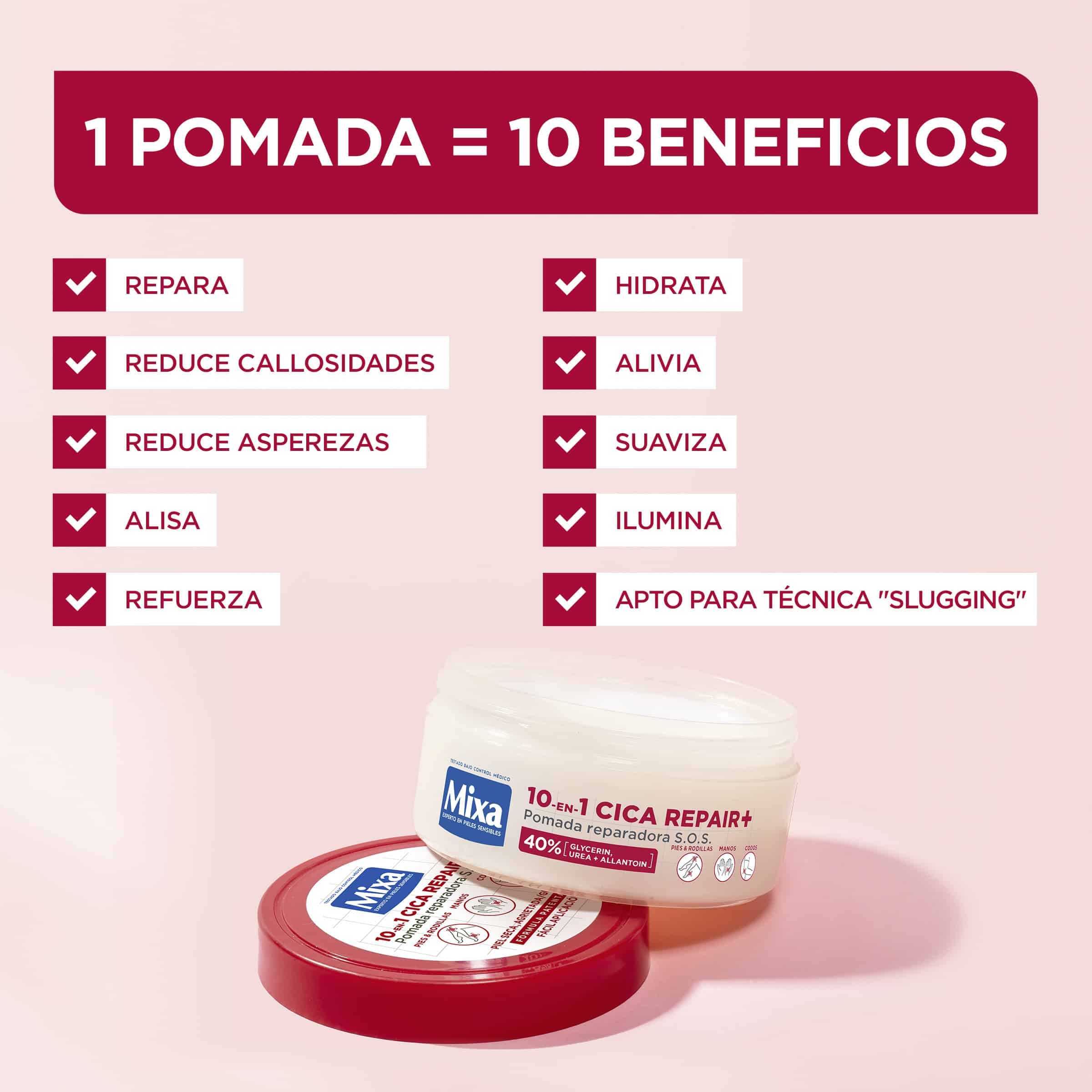 Mixa Pomada Reparadora S.O.S. 10-en-1 Cica Repair+ para piel seca o agrietada 150ML