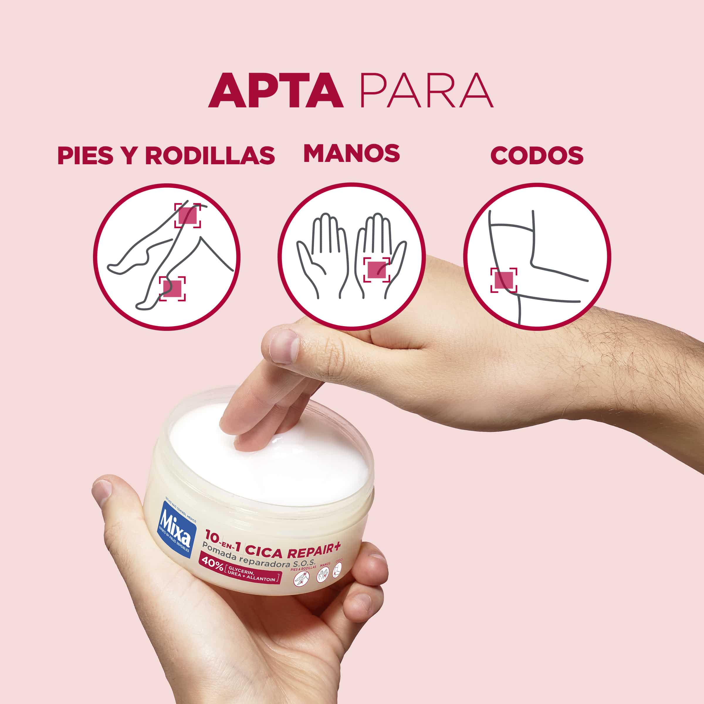 Mixa Pomada Reparadora S.O.S. 10-en-1 Cica Repair+ para piel seca o agrietada 150ML